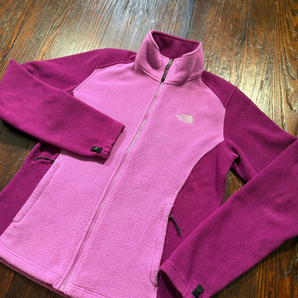 North Face Jacket Womens M Pink Full Zip Fleece FlashDry T201 Gorpcore